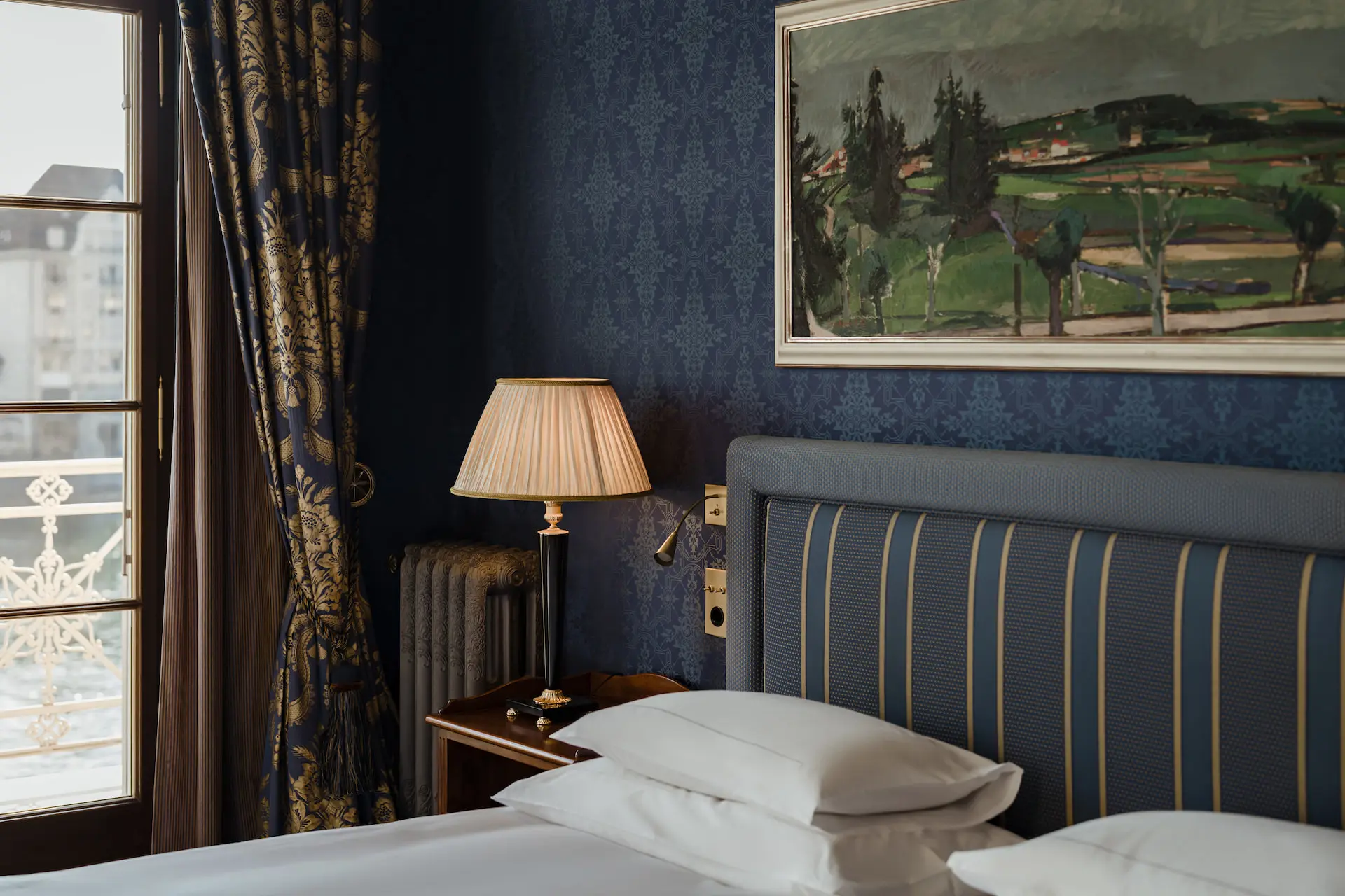 Les Trois Rois Zimmer River Junior Suite Balcony