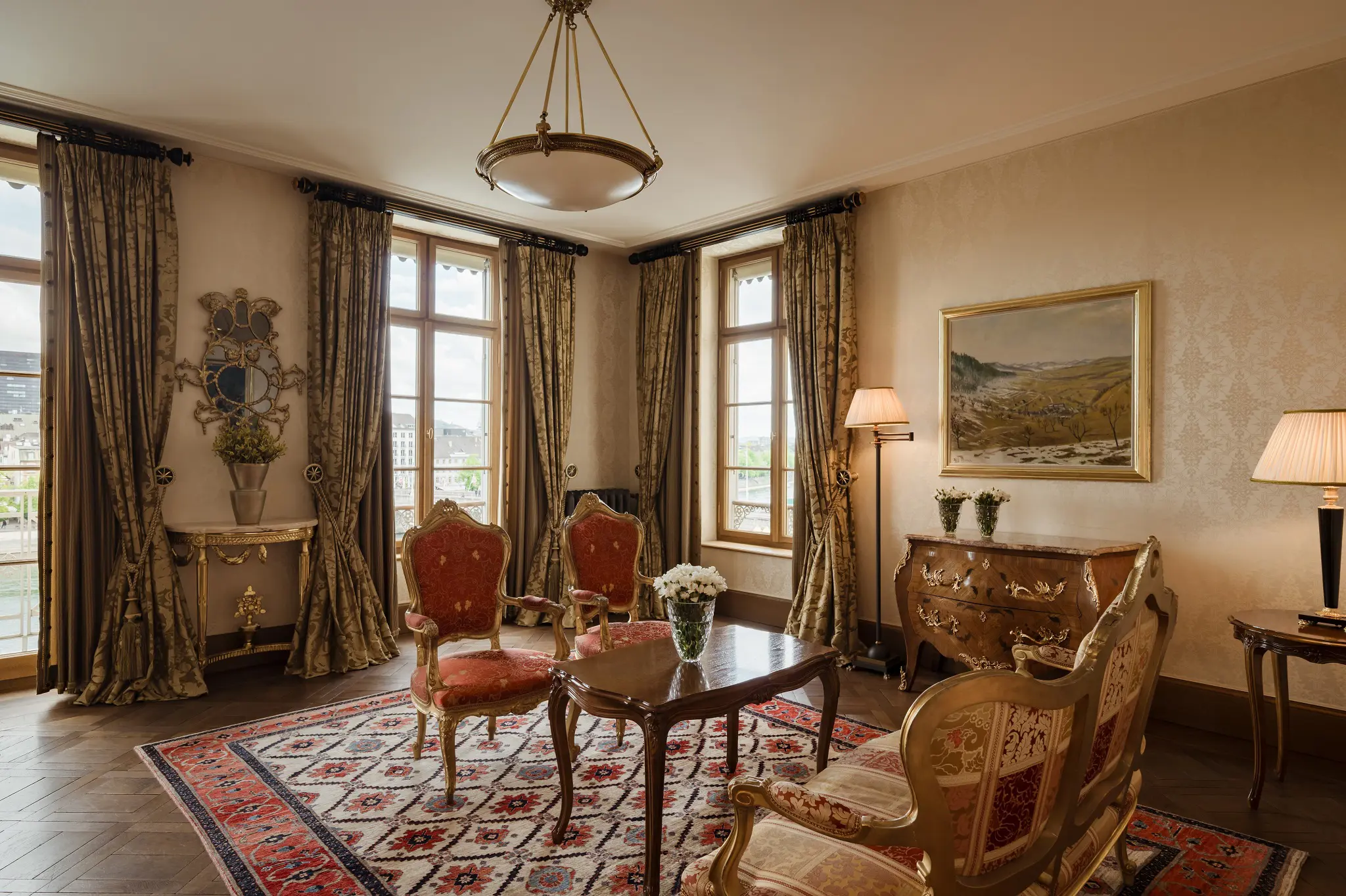 Les Trois Rois Zimmer River Suite Balcony