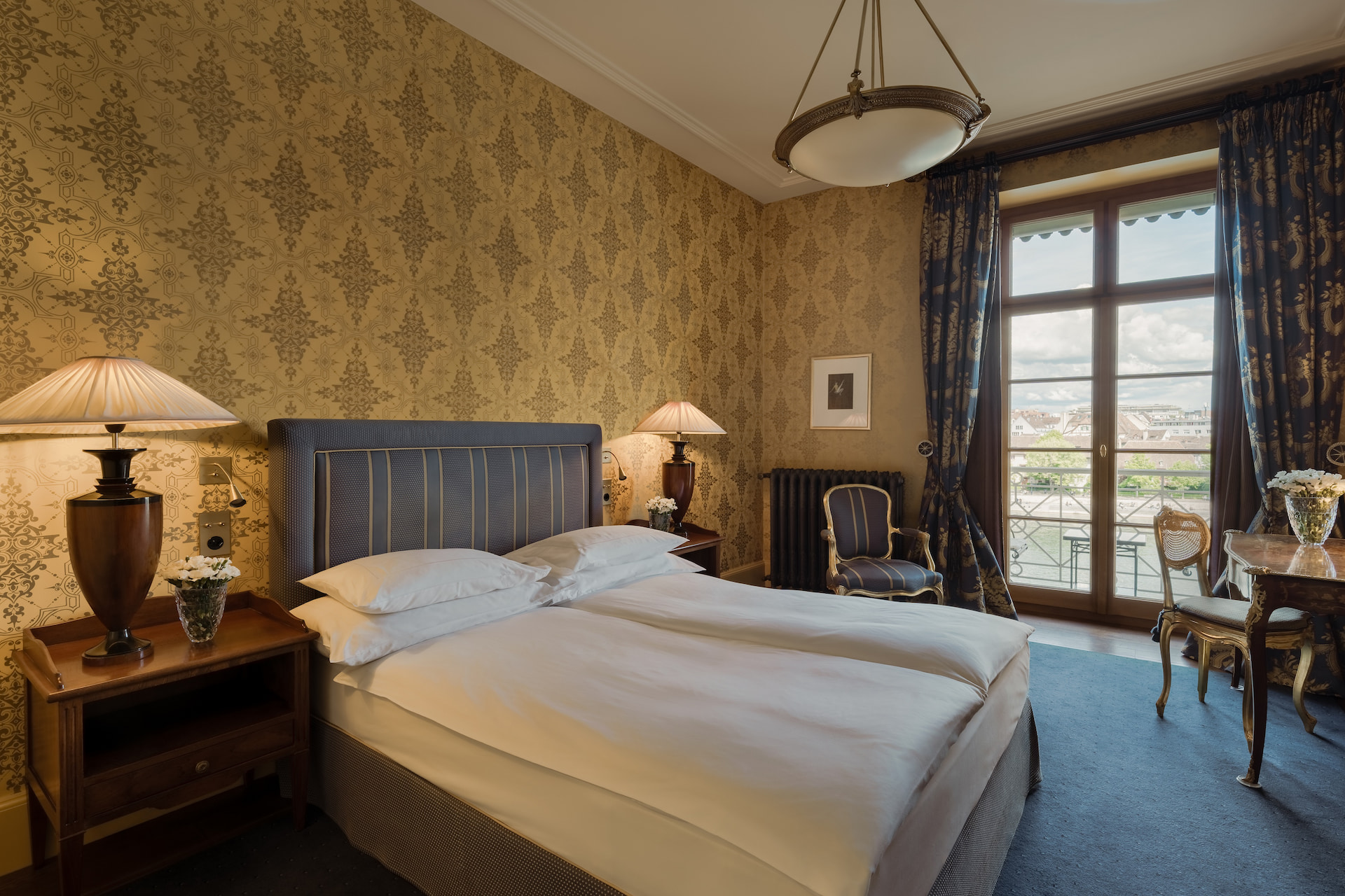 Les Trois Rois Zimmer River Queen Room Balcony